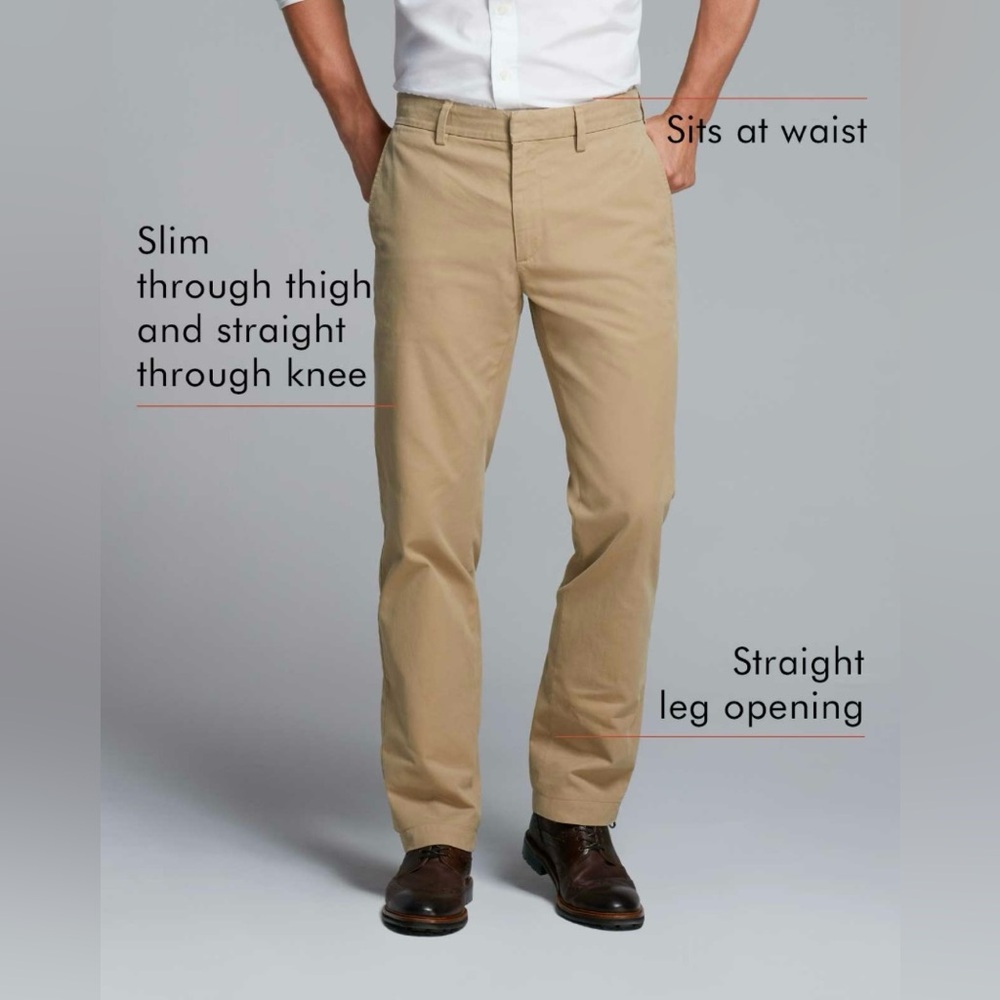 Classic Slim Straight Men’s Chinos - Khaki